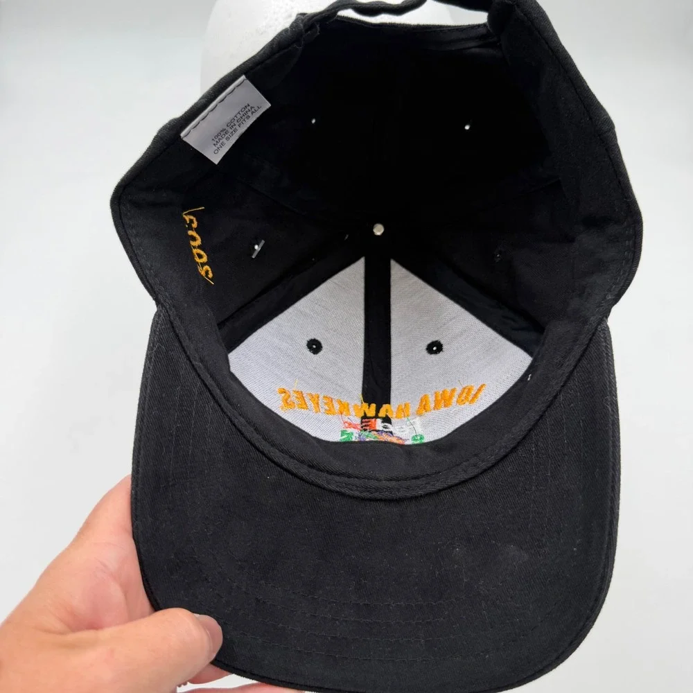 Iowa Hawkeyes FedEx Orange Bowl 2003 Hat Mens Black Cotton Adjustable Strapback